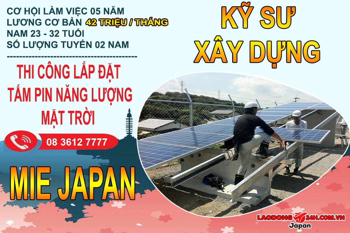 Kỹ Sư Xây Dựng , Lắp đặt tấm pin năng lượng mặt trời