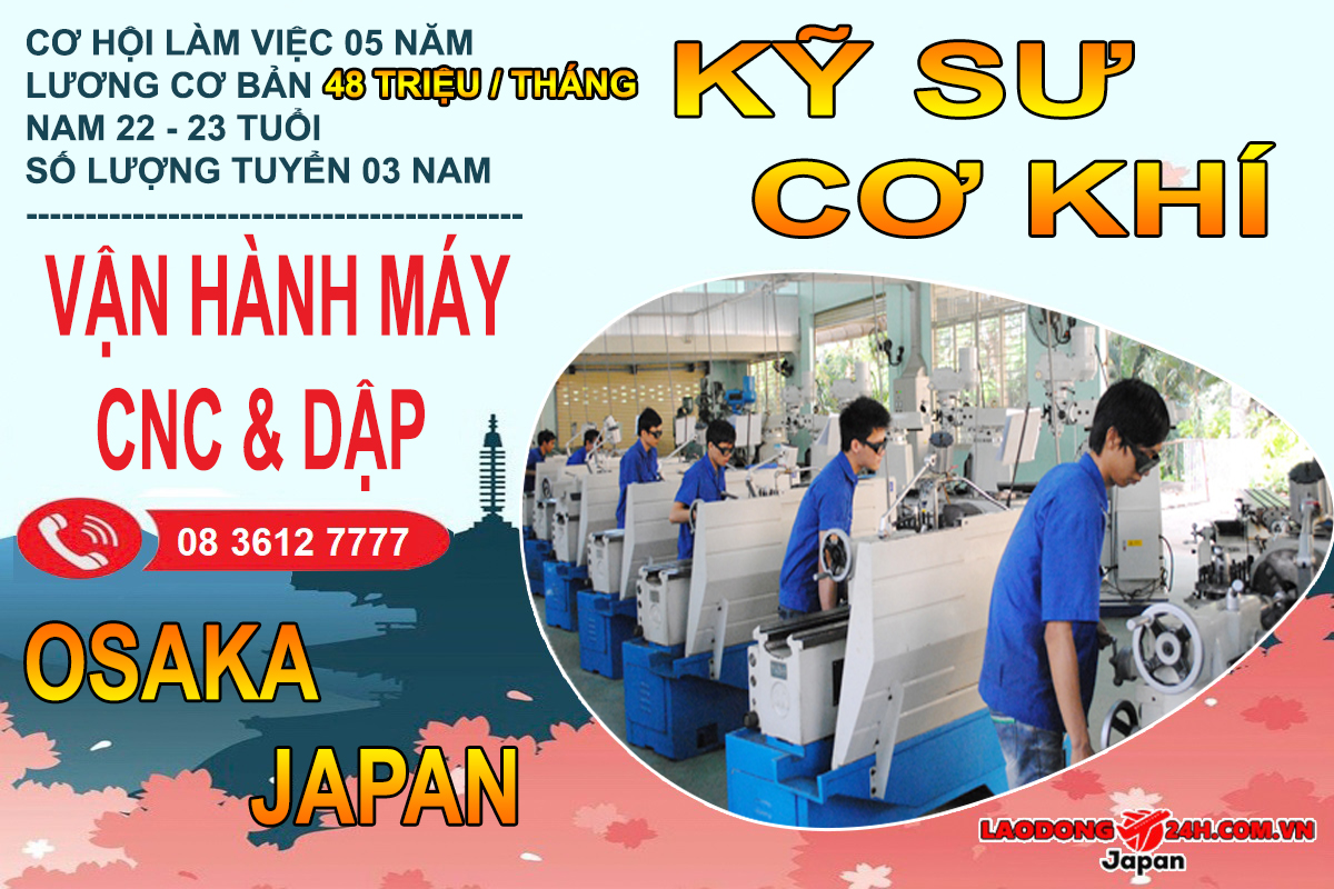 Kỹ Sư Cơ Khí – Vận Hành Máy CNC , Máy Dập