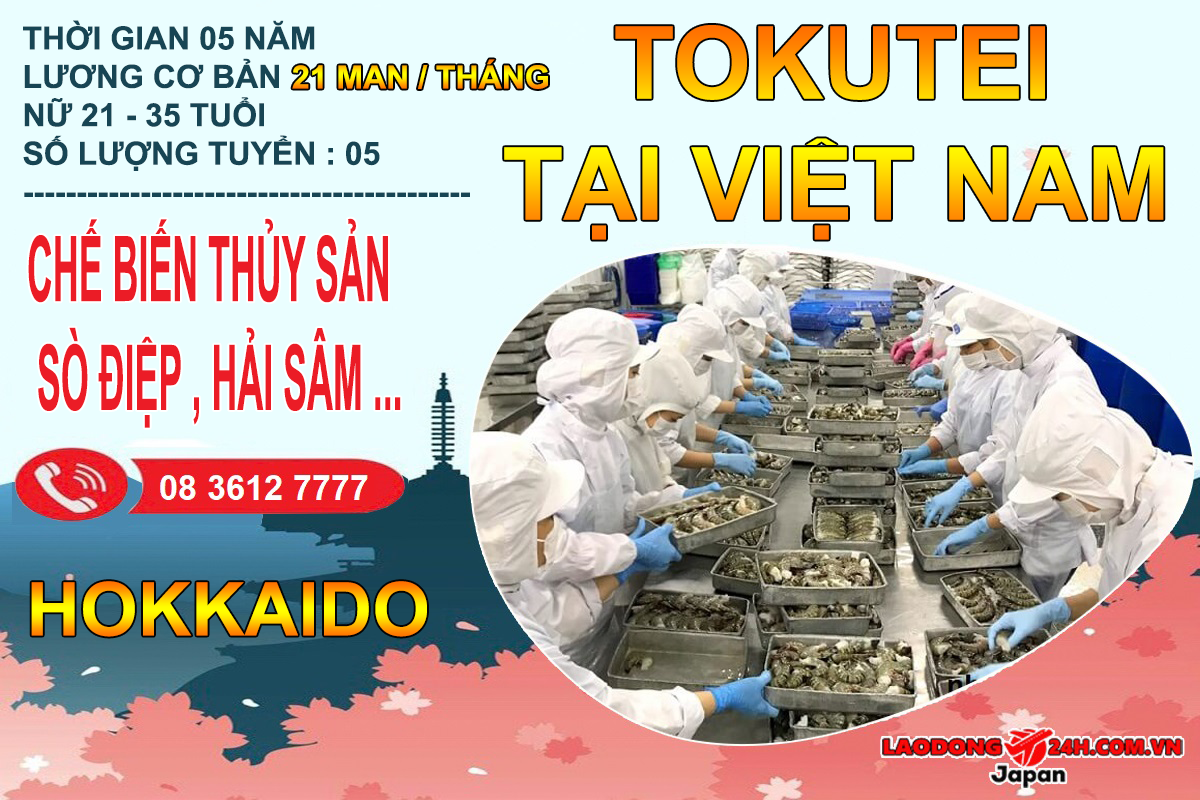 Tokutei Chế biến thủy sản Hokkaido