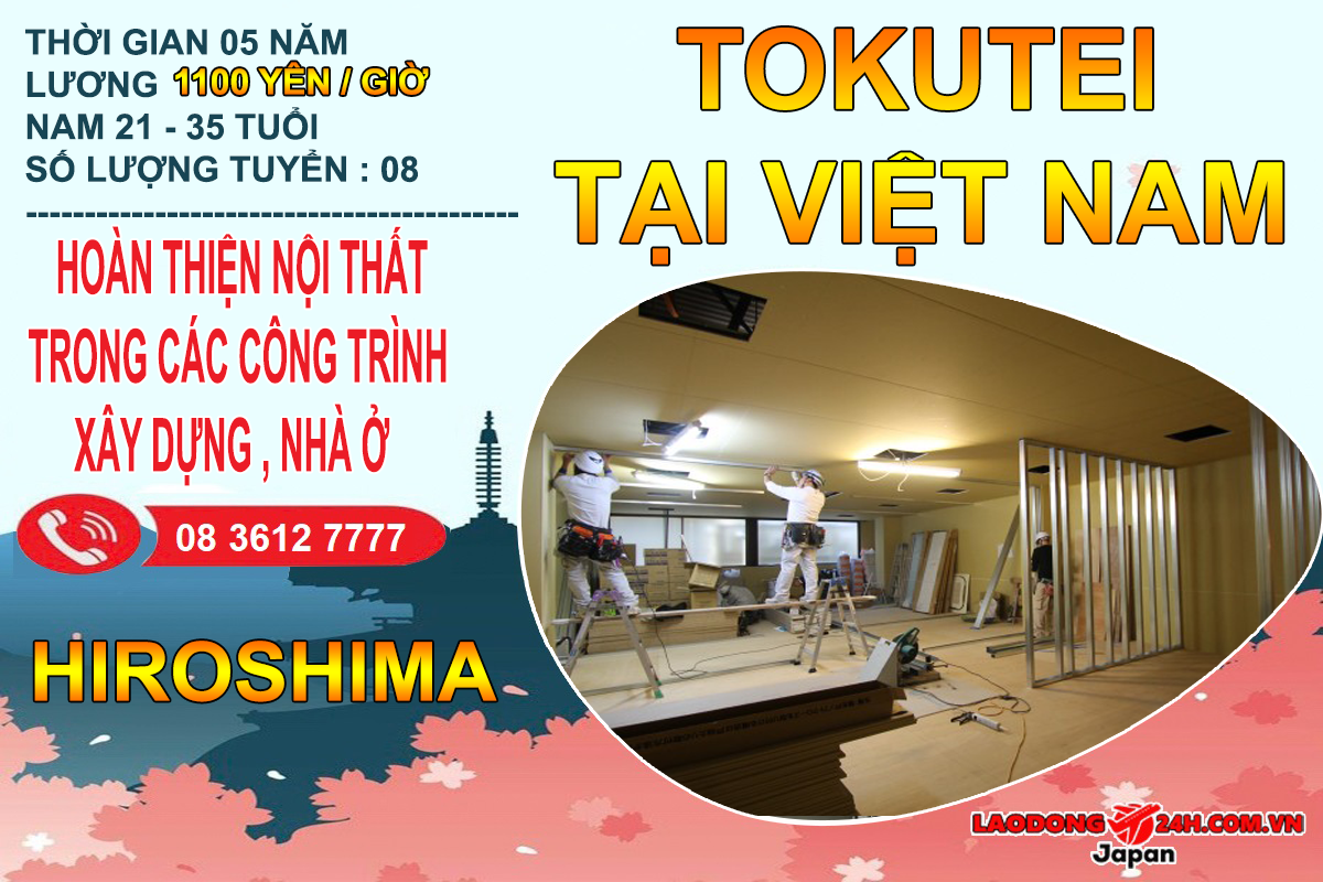 Tokutei Hoàn thiện nội thất Hiroshima