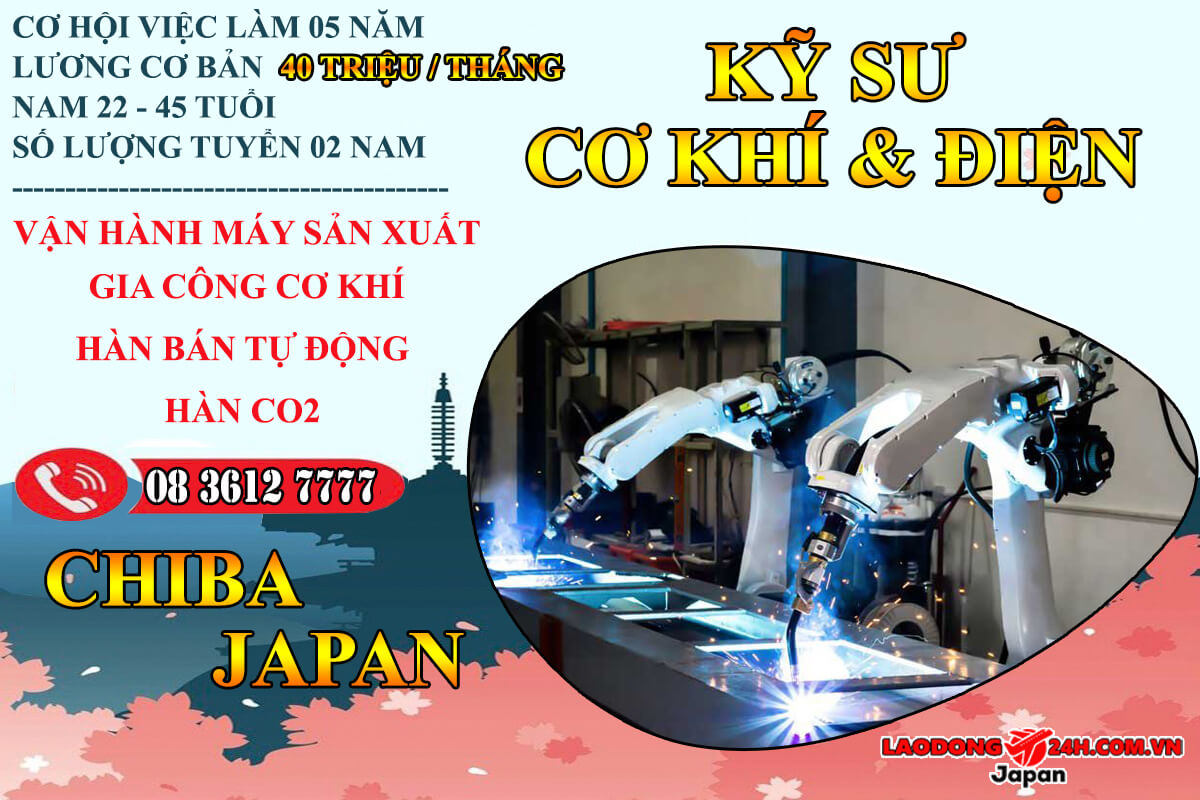 Kỹ sư Cơ Khí & Hàn & Chế tạo máy tỉnh Chiba